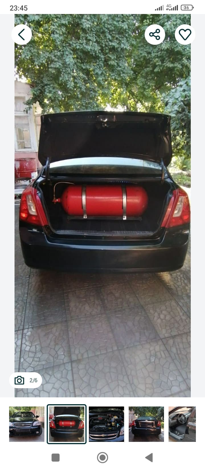 ГБО СПГ LACETTI SX 1.8L 2 поз. Йили 2006 йил. Ранги ҚОРА. Пробег 497 000 км.