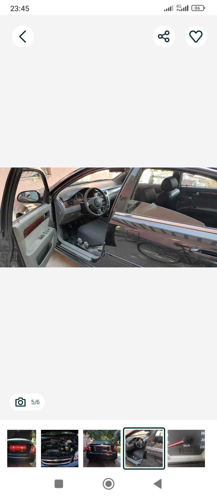GBO SPG LACETTI SX 1.8L 2 pos. The year is 2006. Color is BLACK. Mileage 497,000 km.