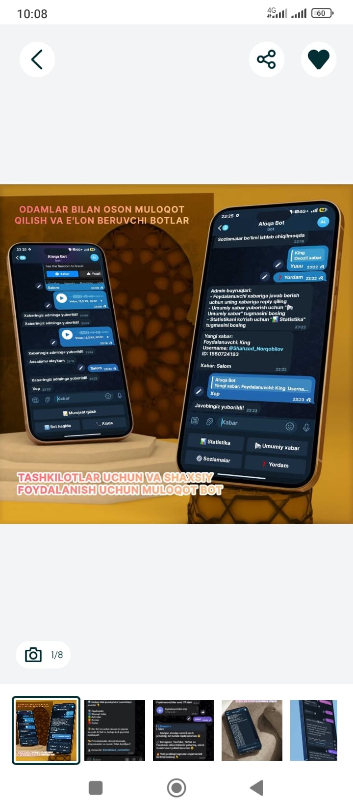 Telegram-боты, сервис по созданию Telegram-ботов с веб-сайтом и мини-приложением.