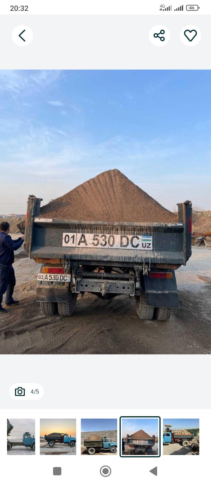 DOSTAVKA qum, shibin, klinec va boshqa materiallar (Toshkent)