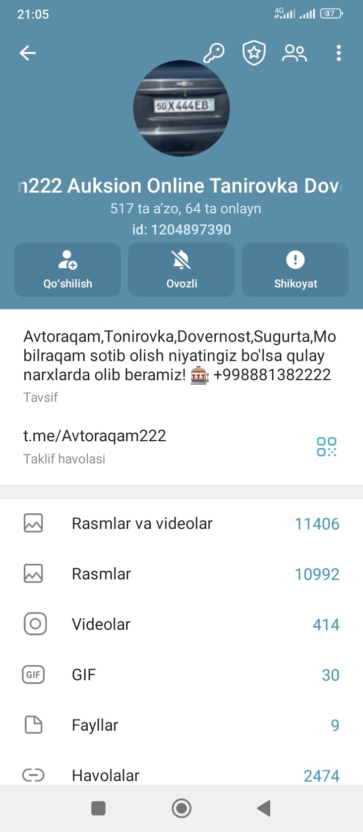 Avtoraqam olish xizmati