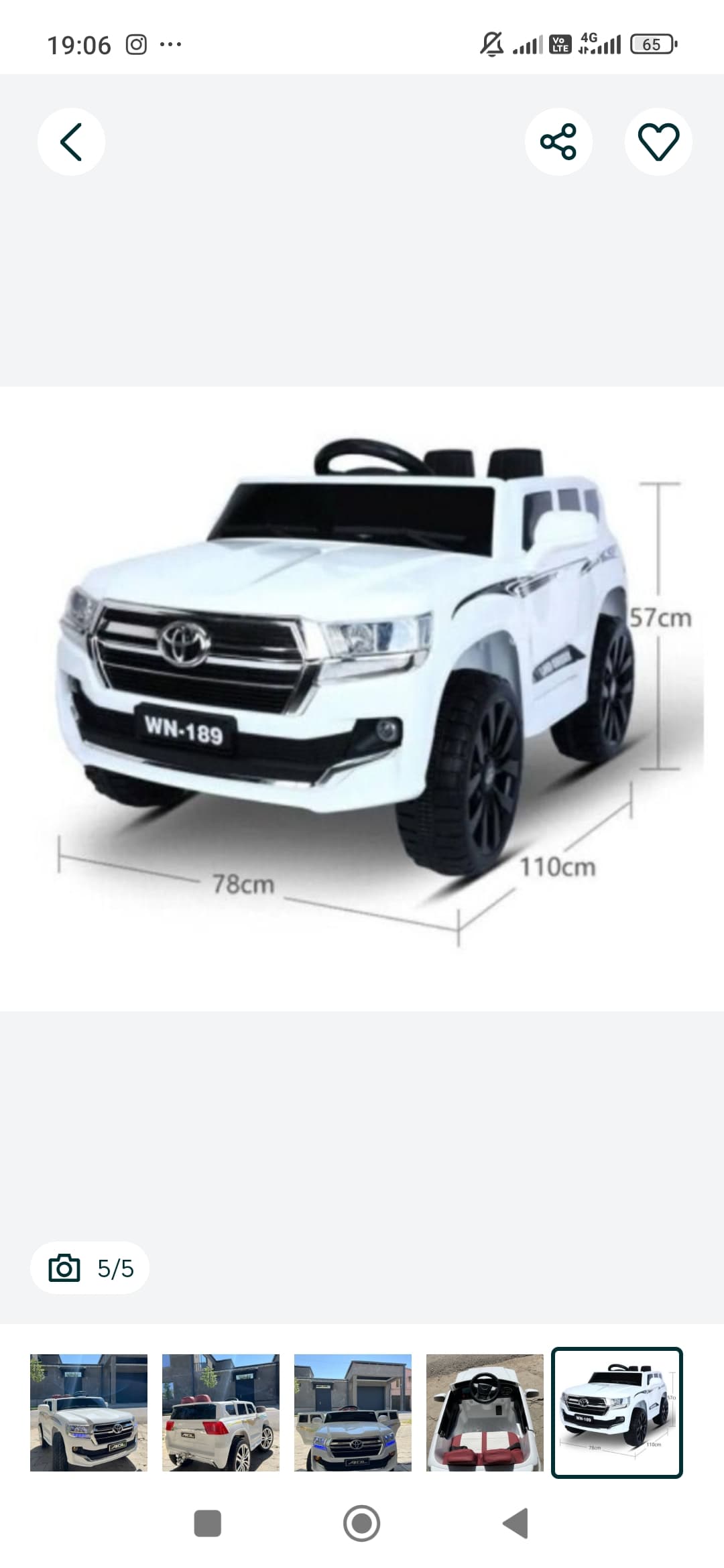 Toyota bolalar mashinasi