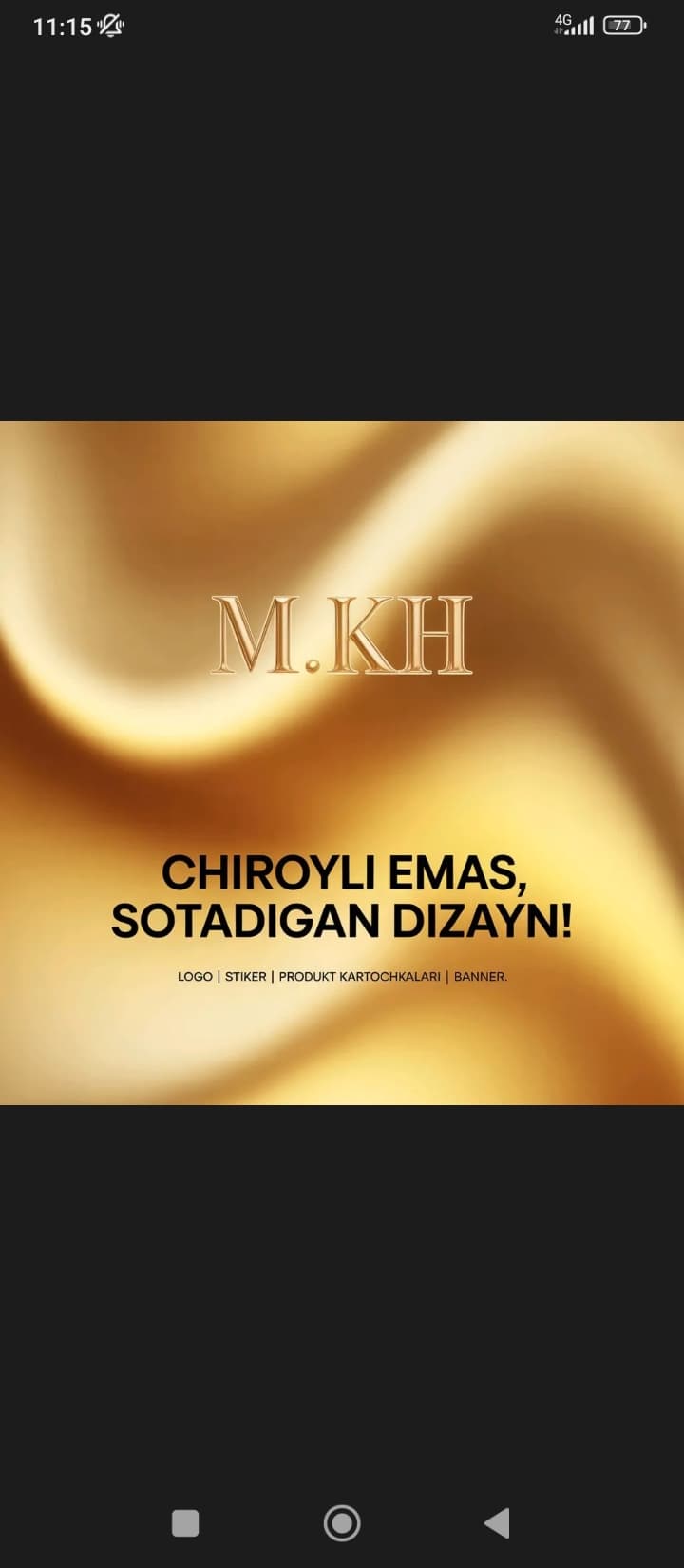 Marketplace lar uchun sotib kartochka yarataman.