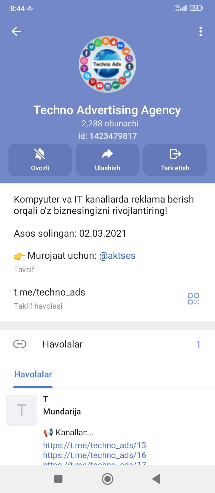Umumiy 1 milliondan ortiq auditoriyada o'z reklamangizni joylashtiring!