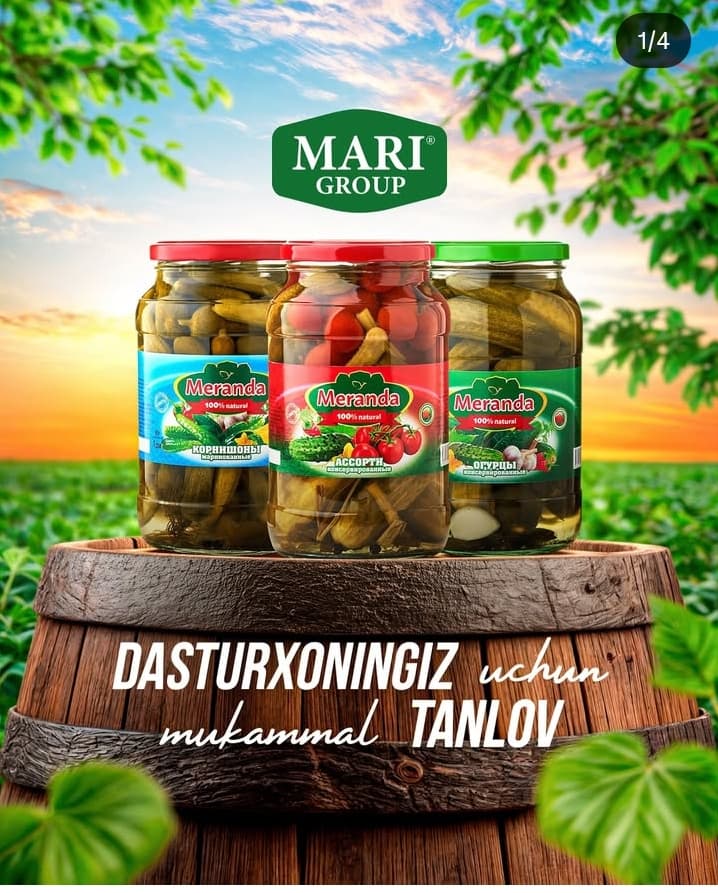 🧄 Konservalangan bodring - mazali ta’m,