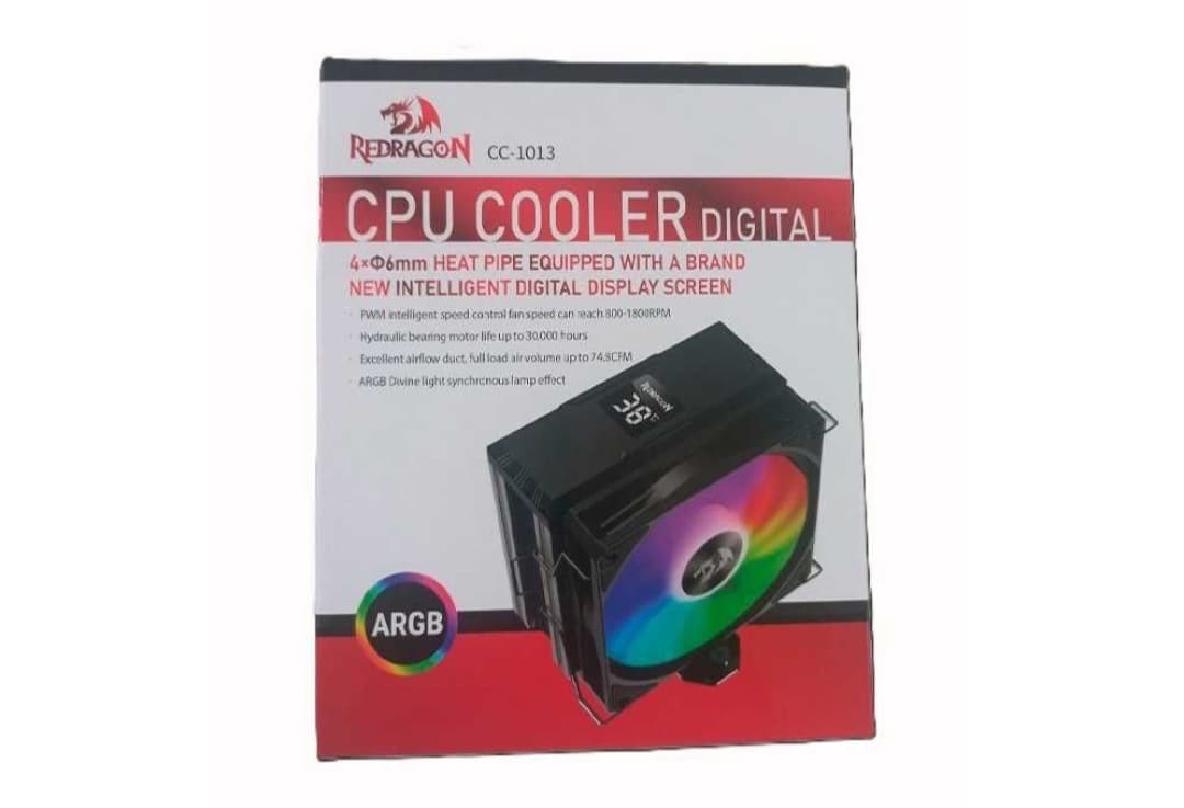 TDP-180W raqamli harorat displeyi bilan Redragon CC-1013 protsessor sovutgichi