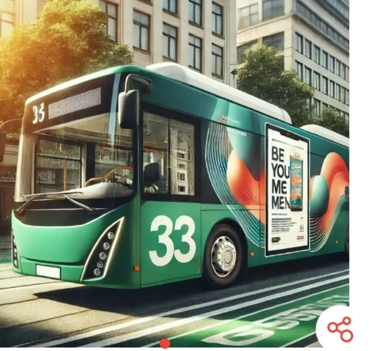 Navoiyda avtobuslarda reklama