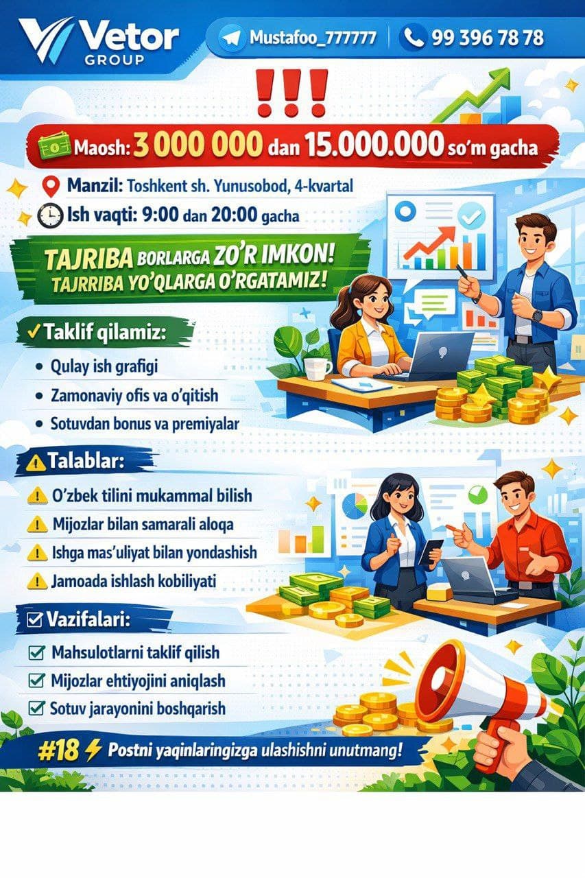 savdo menejeri kerak