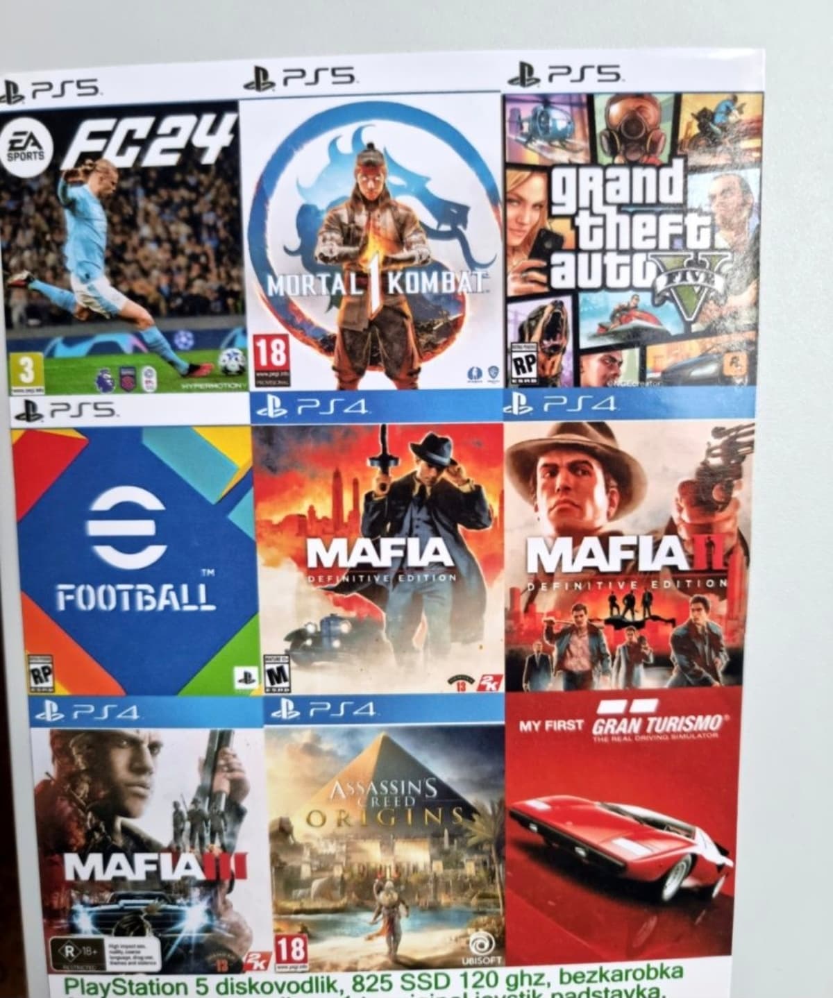 PlayStation 5 diskovod 8k UltraHd 120GHZ