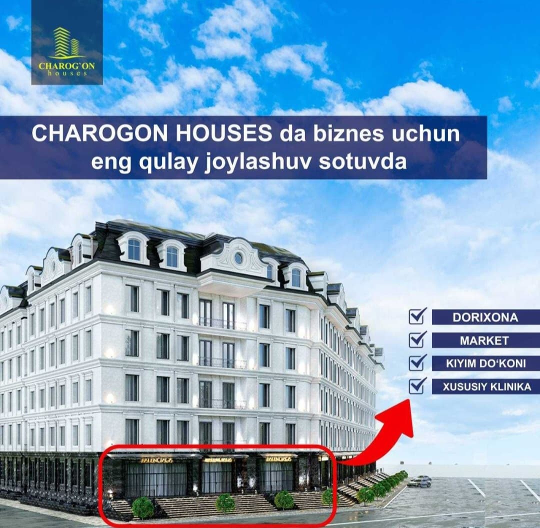 CHAROGON_HOUSES turar-joy majmuasi, turar-joy bo'lmagan binolar, 44 kv.m., Toshkent viloyati, Salar ko'chasi