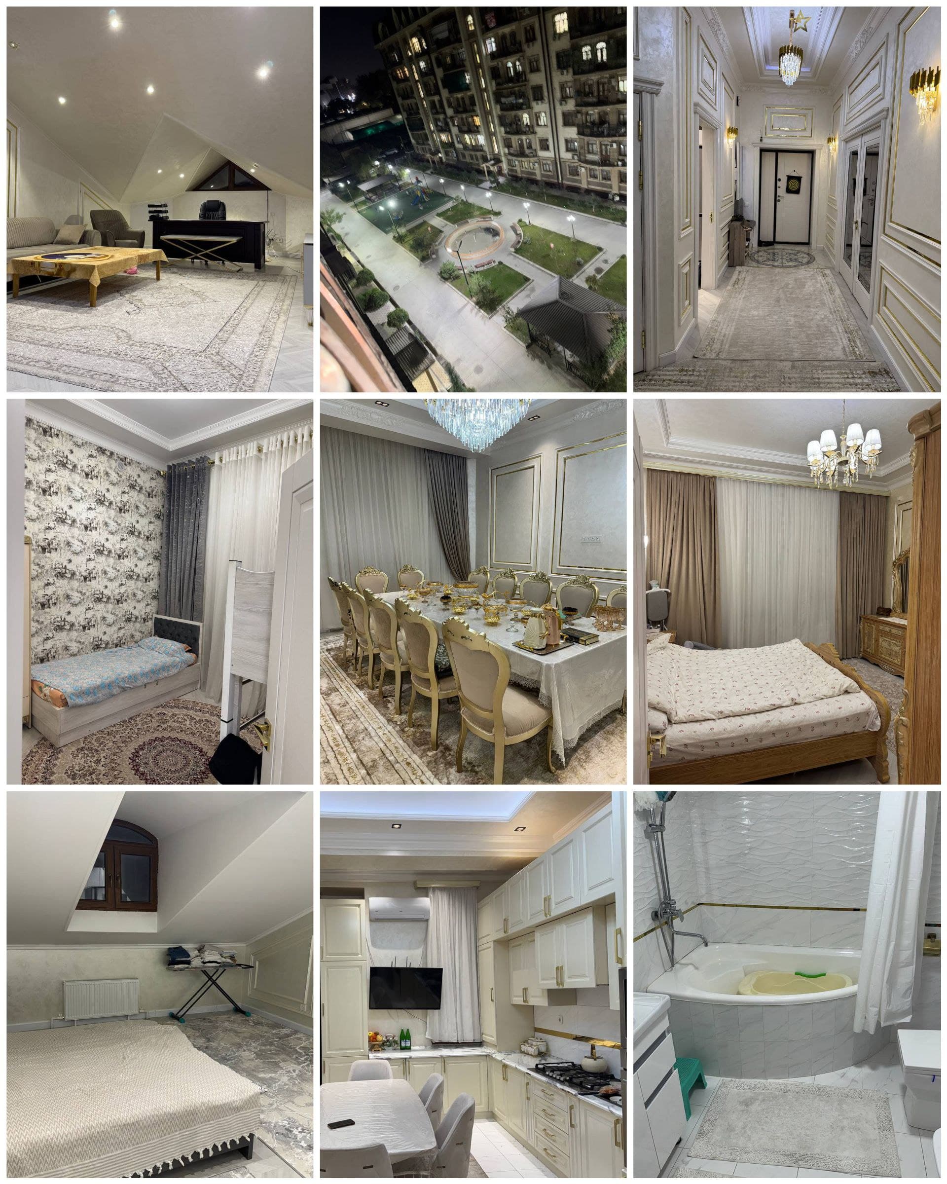 182 m² maydonga ega ikki qavatli kvartira sotiladi.