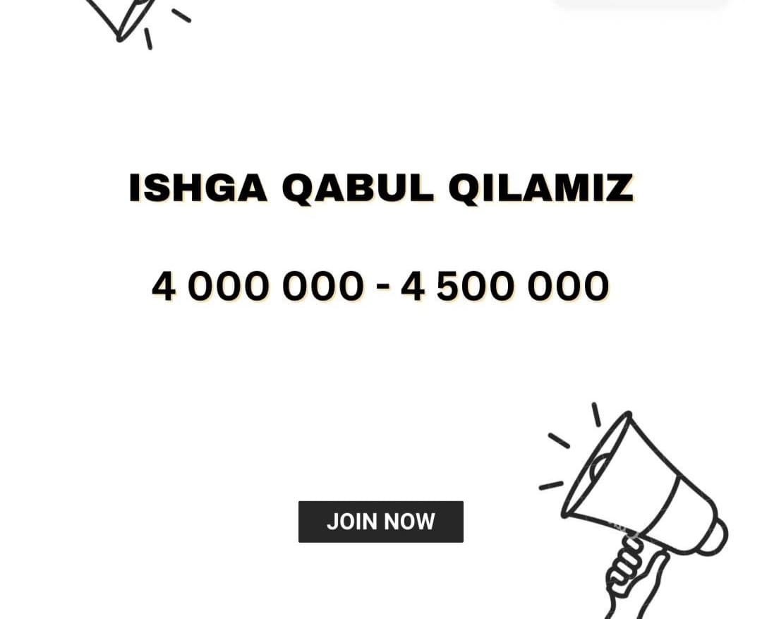 Vakum qilishga xodim kerak
