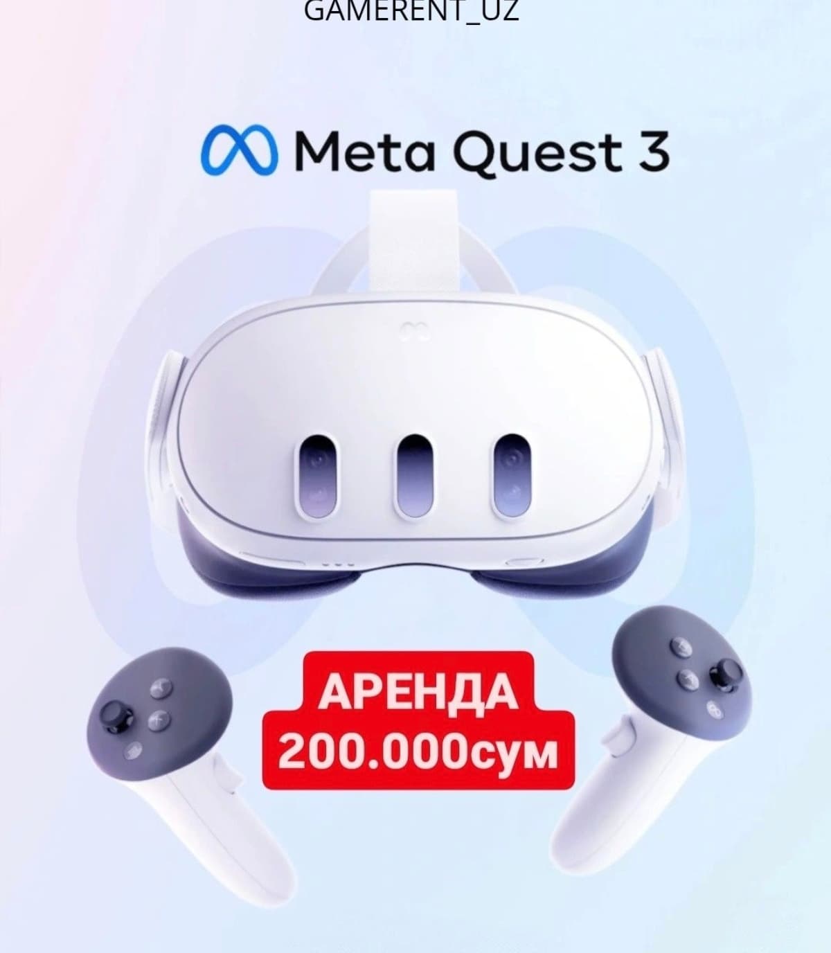 Meta Quest 3 VR ko'zoynaklarining kunlik ijarasi
