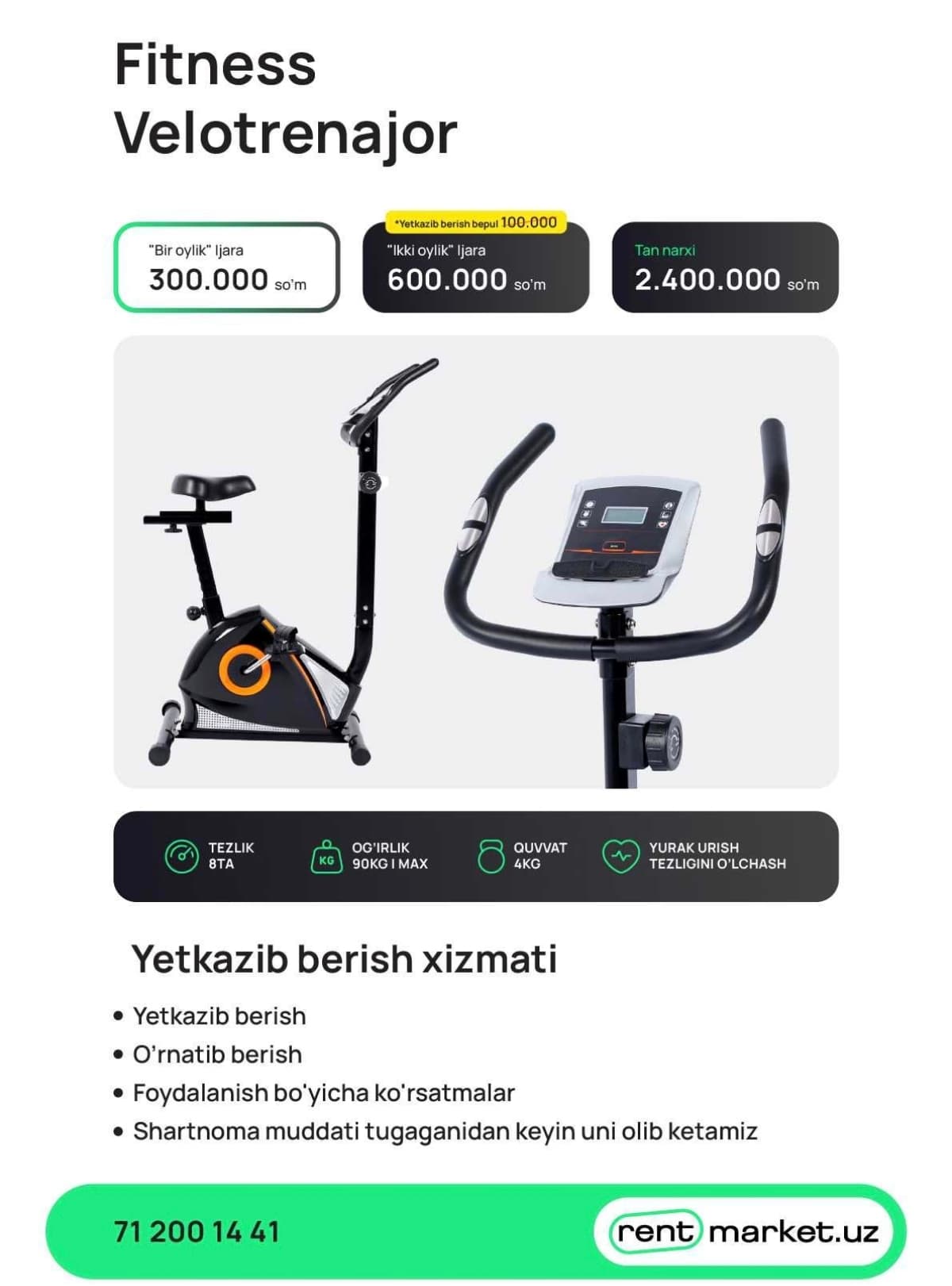 mashq velosipedi ijarasi, ijara mashq velosipedi ijarasi