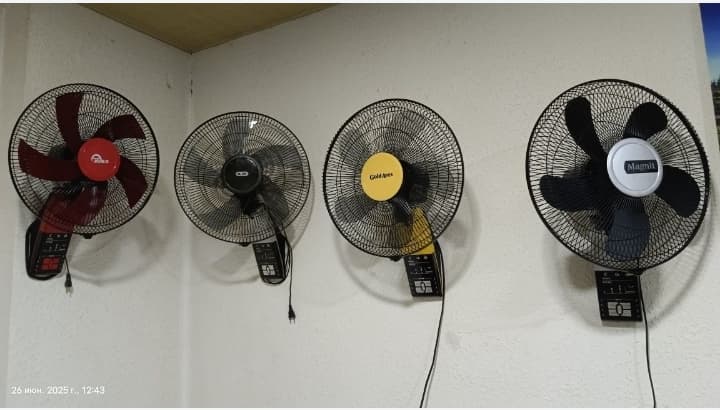 100 dan ortik devor ventilyatori. Uch tezlikli.