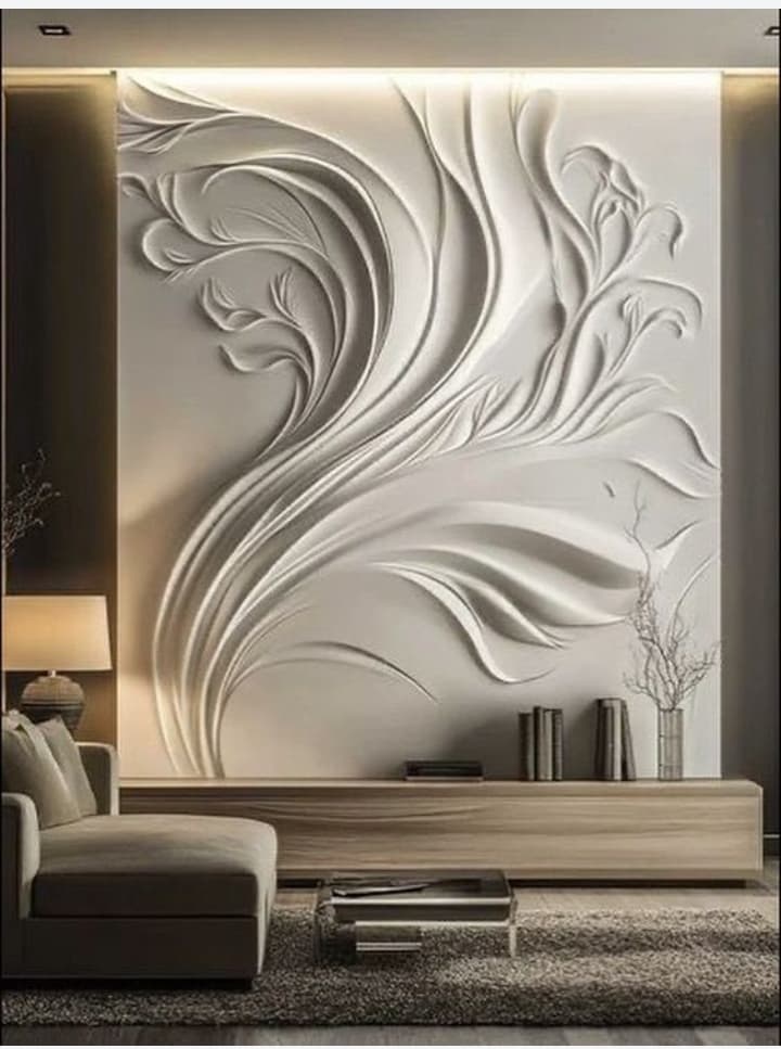 Dekoratsiya, interyer, ta'mirlash sohalarida qiziqarli va original yechimlar. Bas-relief, tosh devorlar, maxsus tayyorlangan rasmlar, rezin o'z-o'zini tekislaydigan pollar, daraxt tanasidan yasalgan javonlar va yana ko'plab narsalar.