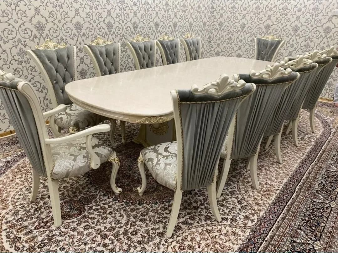 100% from walnut 3d made table chairs. starts from 750,000