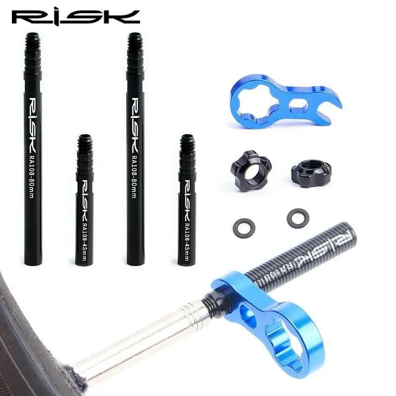 Удлинитель ниппеля RISK для камер Presta (Комплект 2шт)