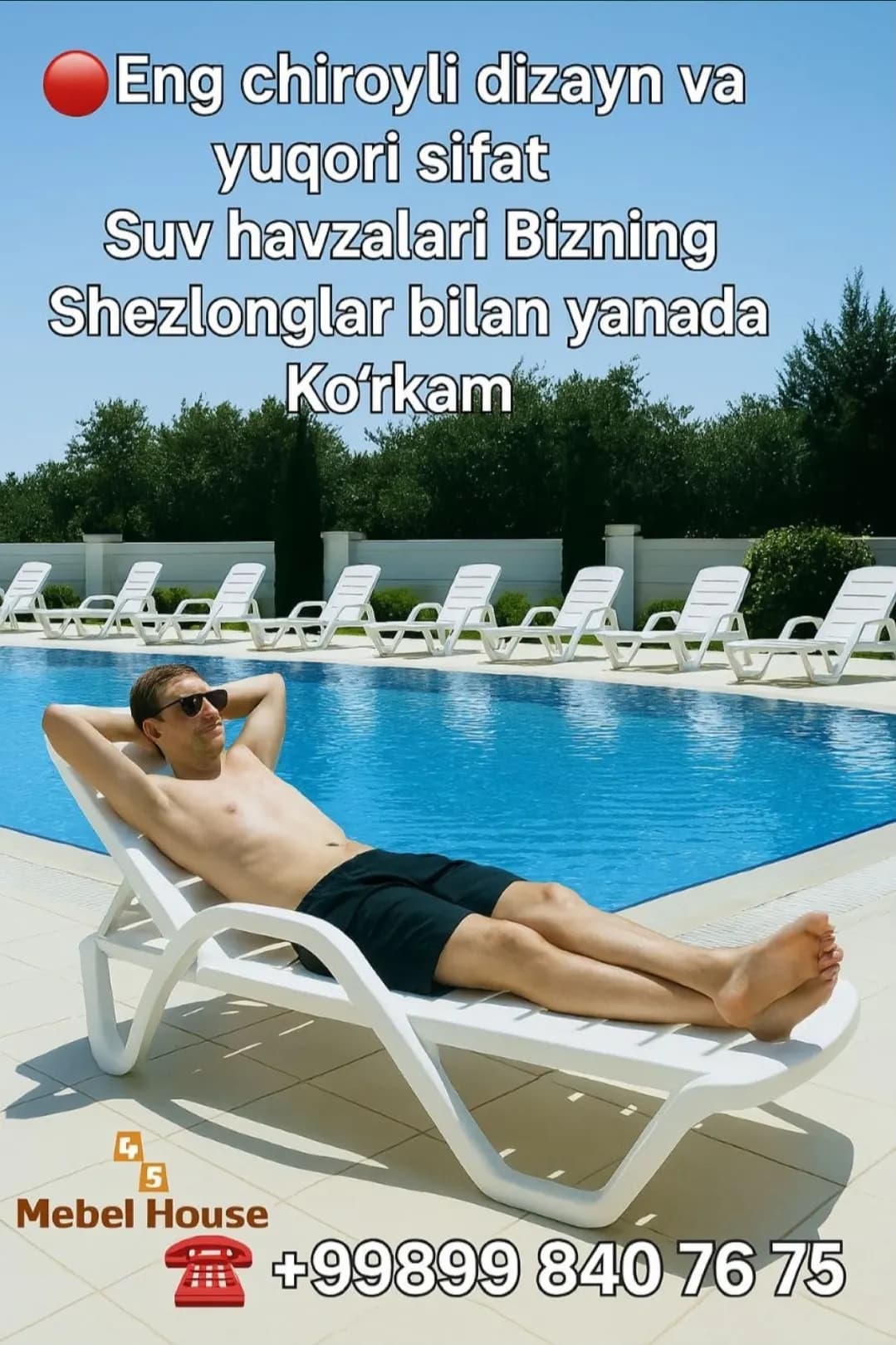 Sun loungers lizhak turkia color white del pool produced by turkia