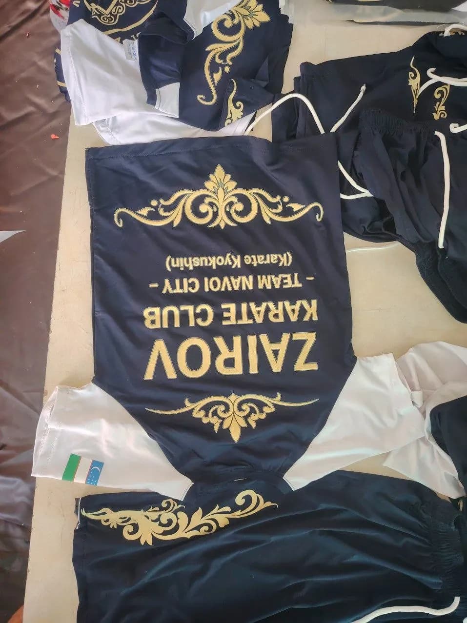 Mishok and football shorts set