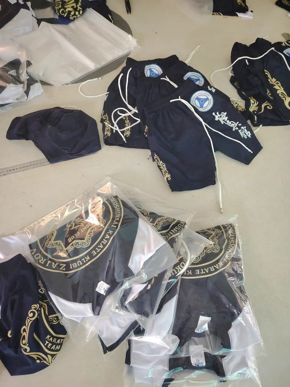 Mishok and football shorts set