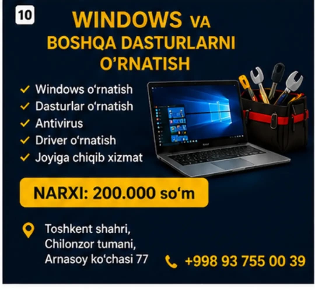 Windows o'rnatish