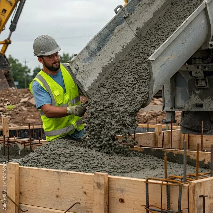 Worker of reinforced concrete production plant needs