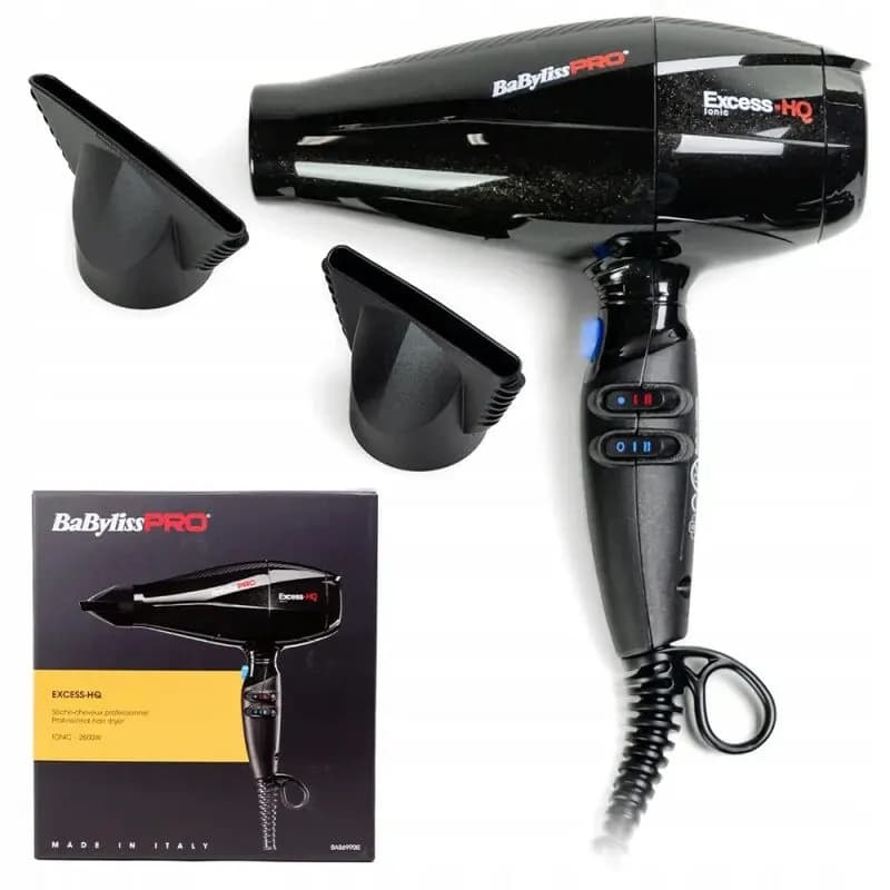 Professional Hair Dryer Babyliss Pro Excess- HQ BAB6990 IE 2600 WNumber of Modes 6 ( 3 Temperature / 2 Speed )Manufacturer Italy