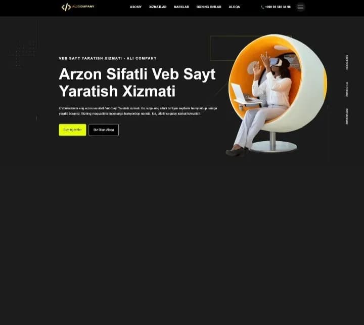 Sifatli veb sayt yaratish xizmati