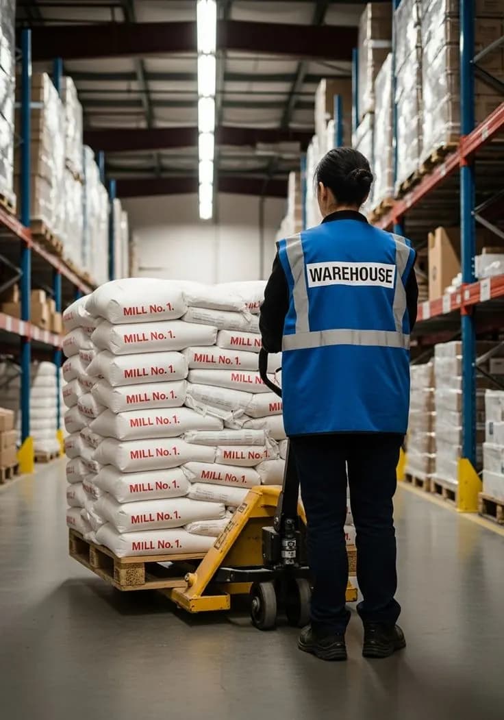 Warehouse worker - sorting (paper and cellophane) needed