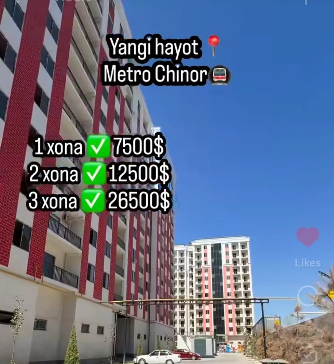Yangi hayot📍Chinor metroga yaqin