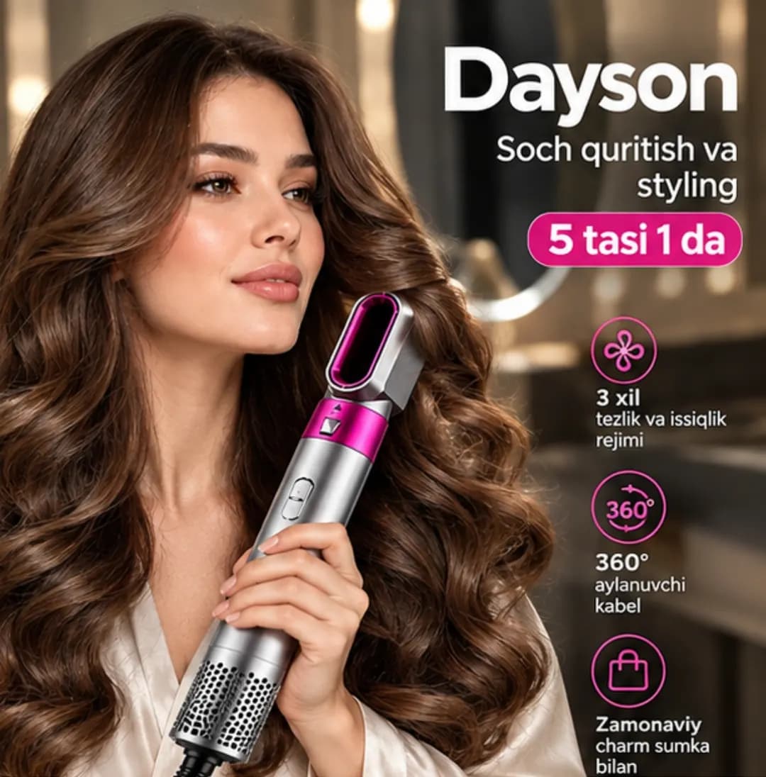 Фен Dyson 5 в 1, фен Dyson, фен Dyson для завивки и укладки волос.