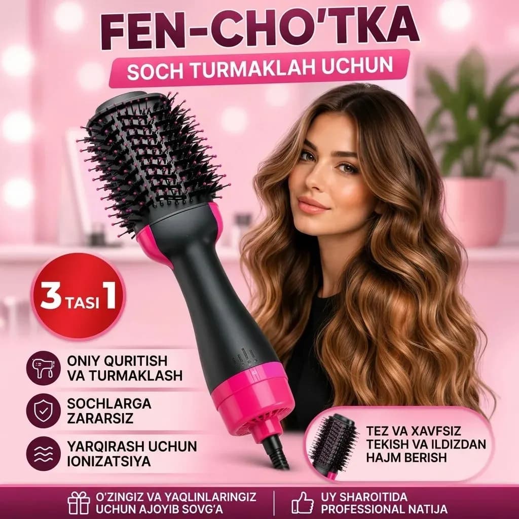 one Step Comb Hair Dryer - Hair Dryer-Comb for Drying, Straightening and Quick Styling