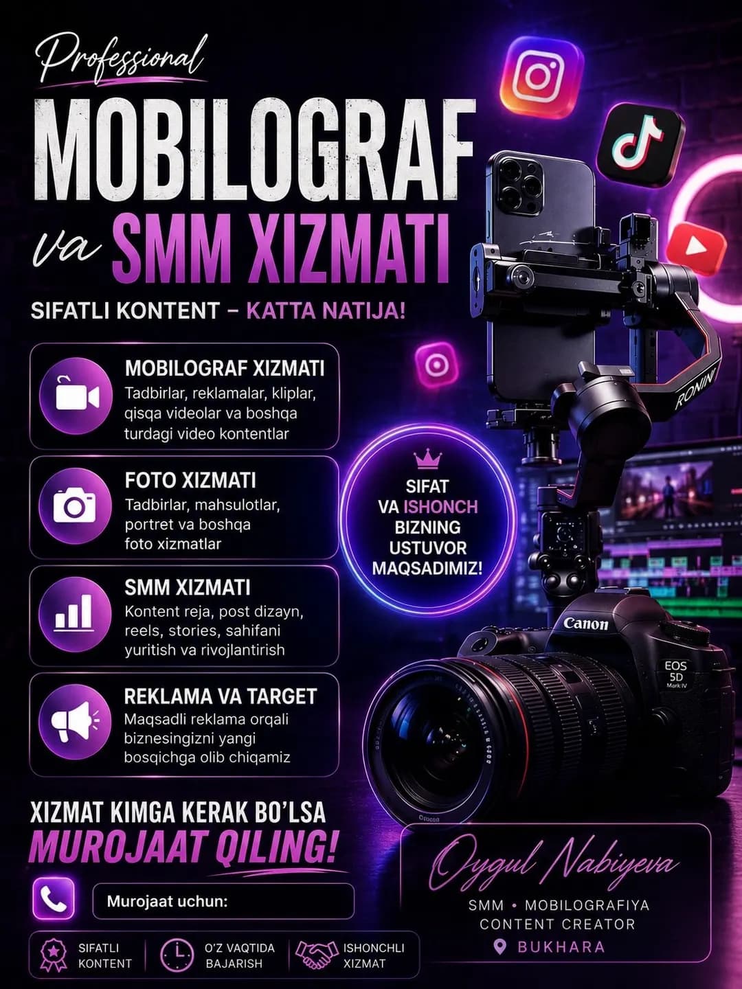Mobile photographer vs SMM service