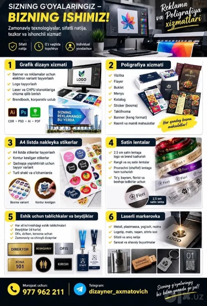 Design, advertising, printing