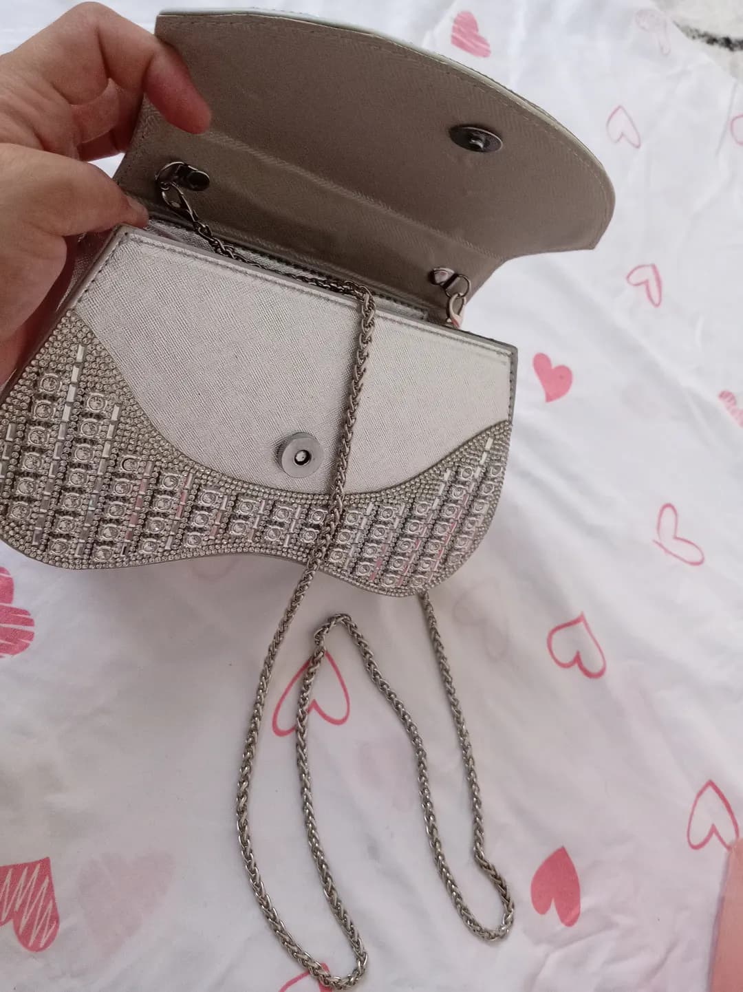 Evening and party bag with stones for women and girls