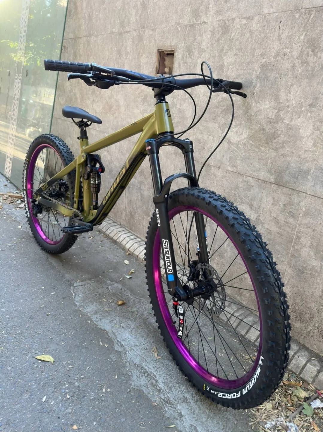 Dvukhpodves Bicycle with two shock absorbers