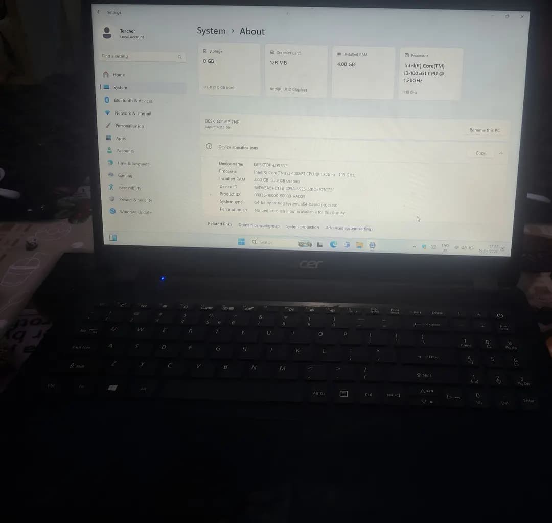 Acer notebook for sale
