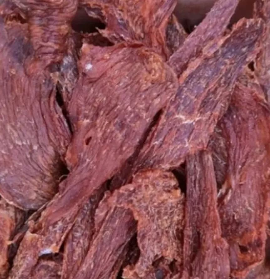 Natural dried meat.