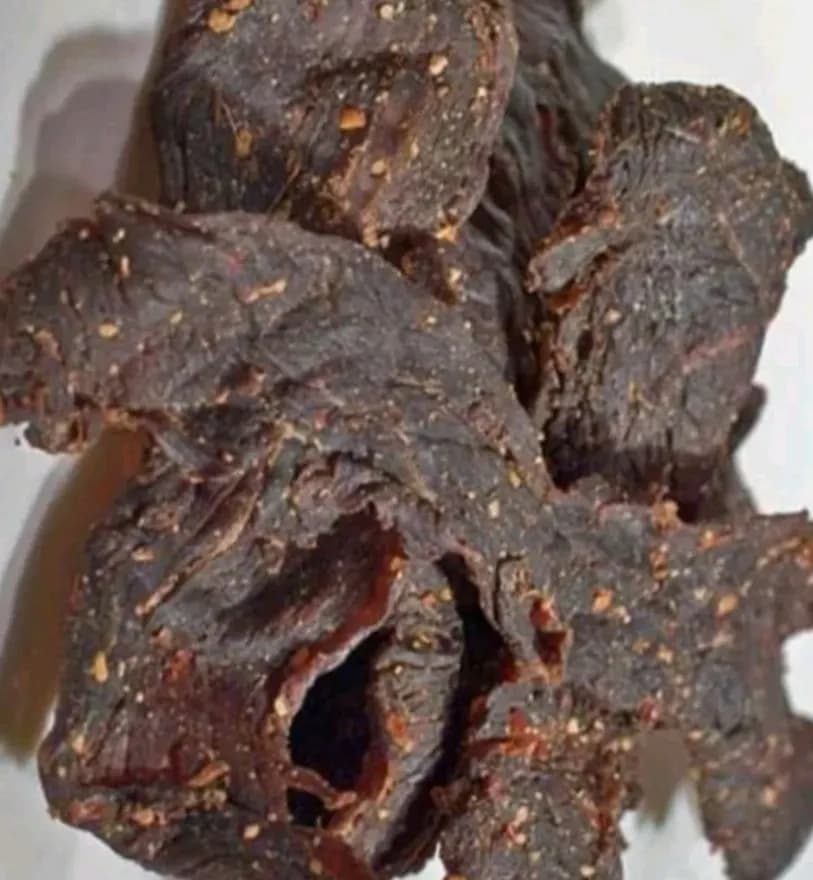 Natural dried meat.