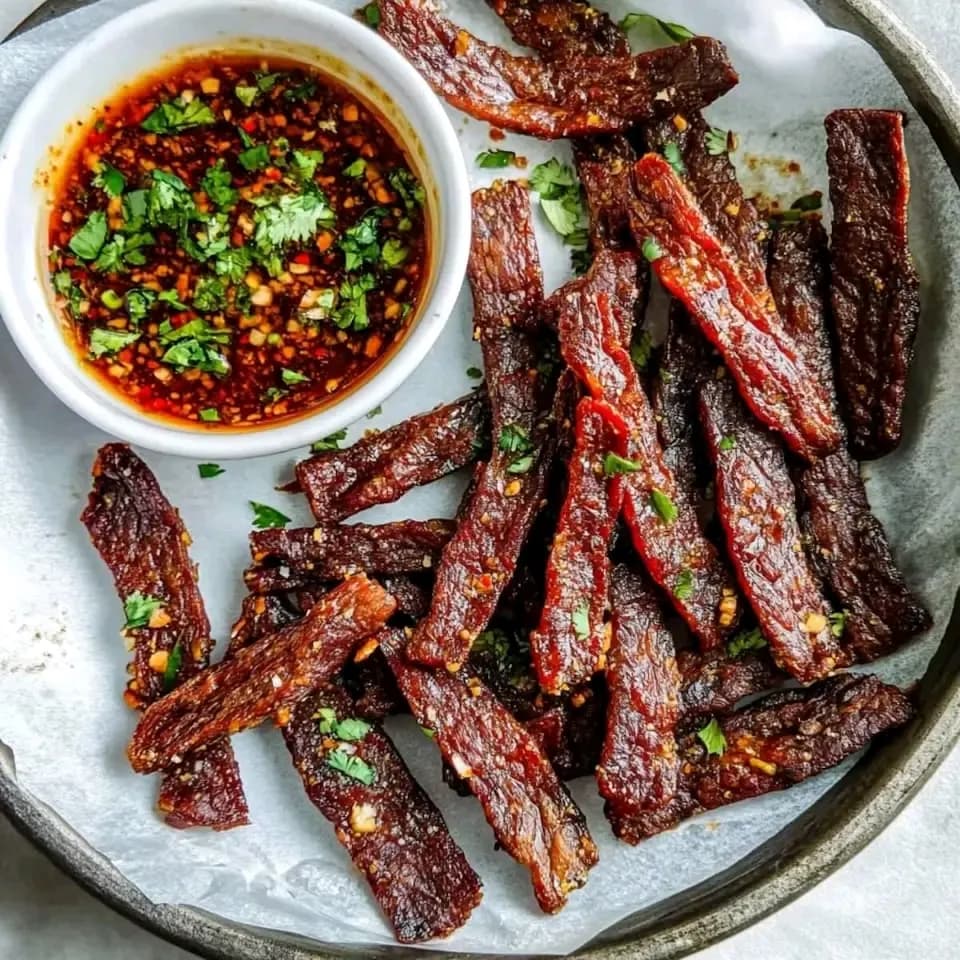Natural dried meat.