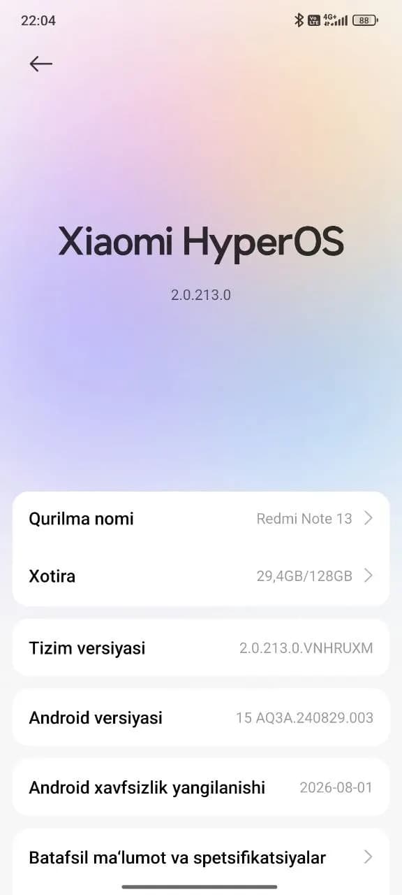 Redmi note 13 128 GB