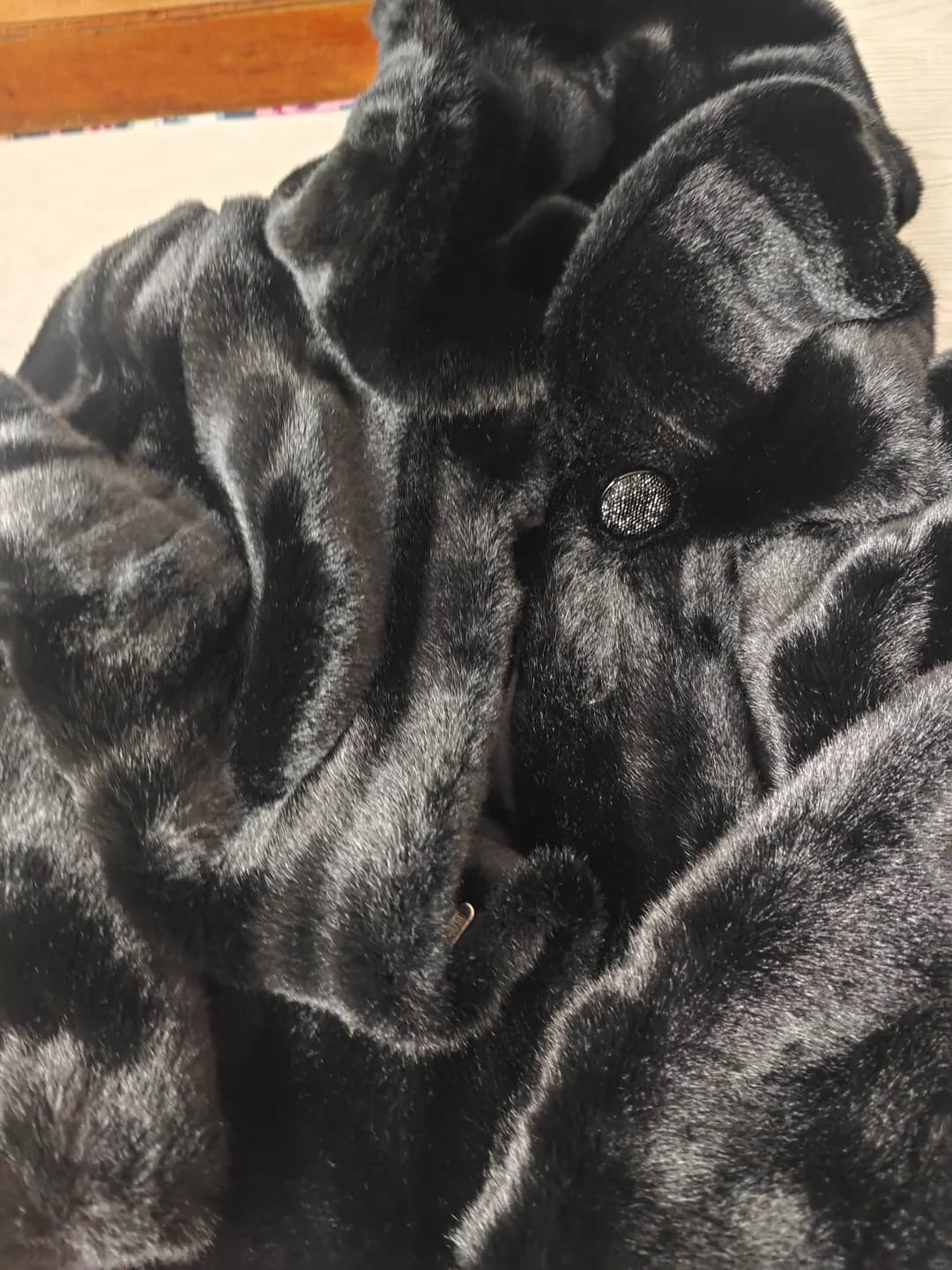 Fur coat with a hood for sale