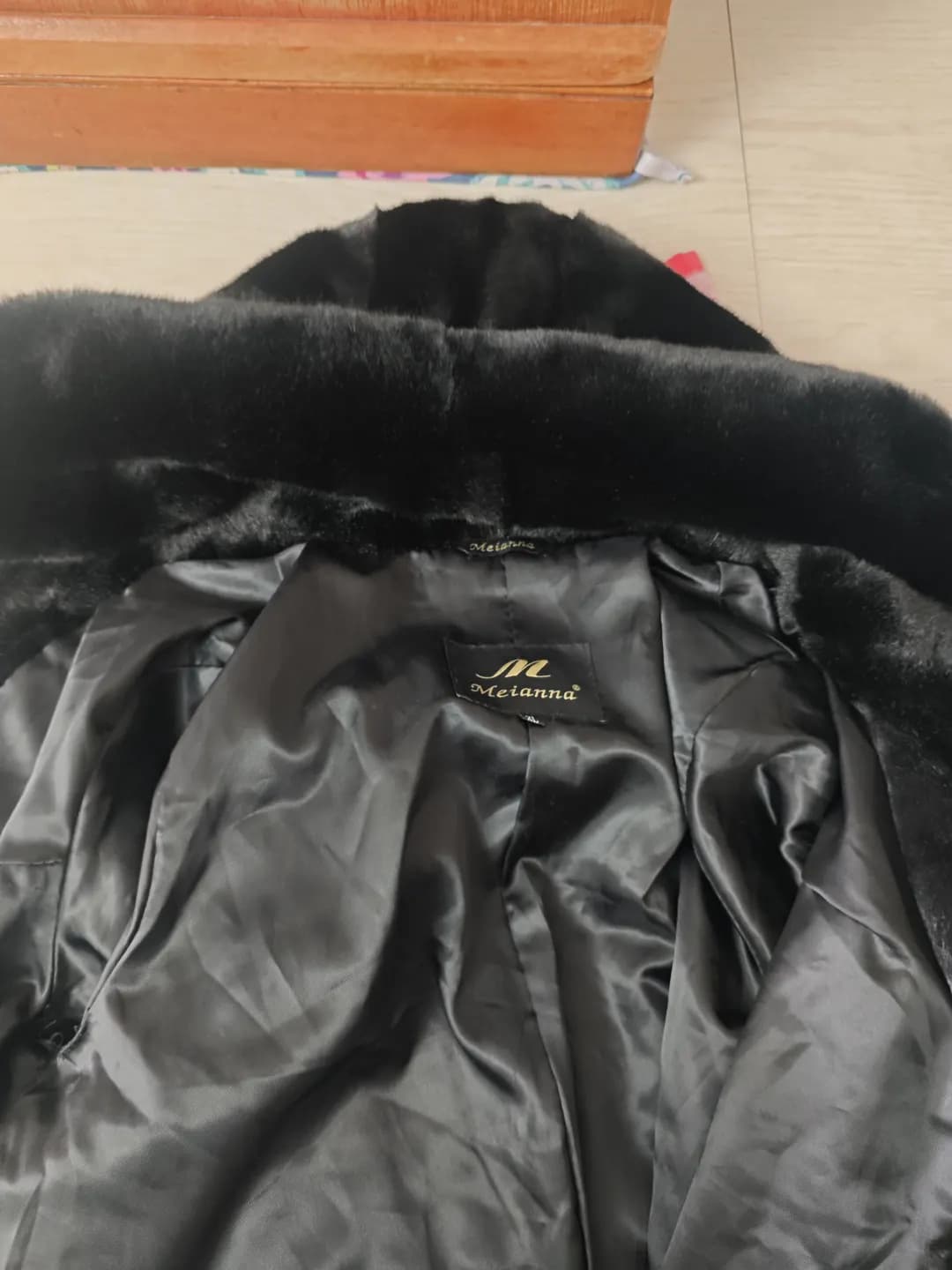 Fur coat with a hood for sale
