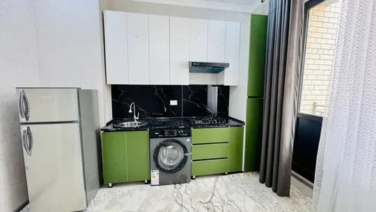 2-room apartment 65m2 +2 open balconies. 7th floor. 8-storey building with elevator.