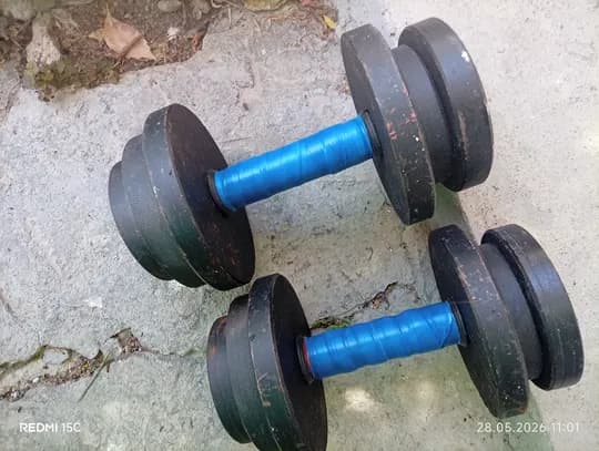I will sell collapsible dumbbells of 10 kg each