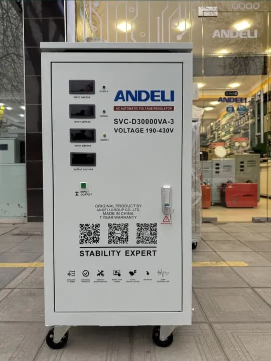 Sotiladi на продажу/СТАБИЛИЗАТОР ANDELI-QR-CLEAN Оригинальный SVC-30 kva 380V