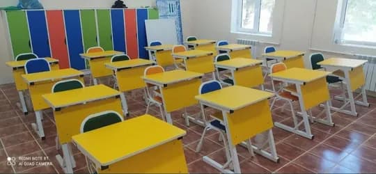 School desks and study centers.