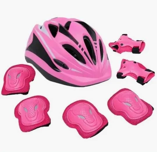Children's helmet for girls with hand and foot protection