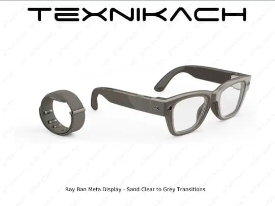 Ray Ban Meta Display — переходы от песка прозрачный к серому • Доставка